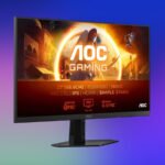Écran PC gamer AOC 27G4XED avec un taux de rafraîchissement de 180 Hz et un temps de réponse de 1 ms, affiché à moins de 100 euros.
