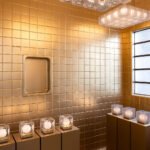 Lee Broom's 'The Resident': A Luminous Debut in Mexico City 6 A dramatic view of Lee Broom's Hail Chandelier descending through the central atrium of the Diez Company house in Mexico City, as part of 'The Resident' exhibition.