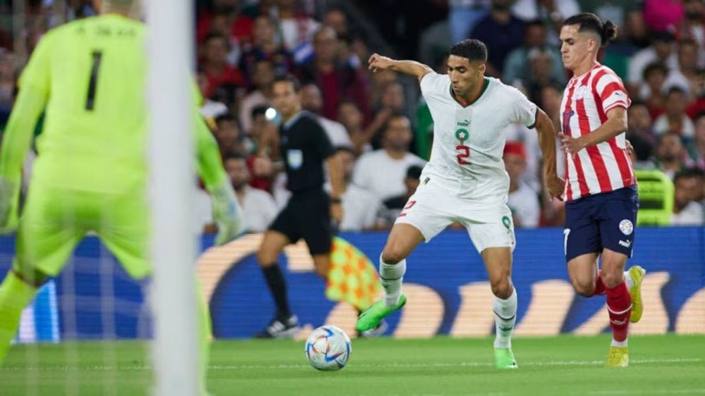 L'équipe nationale de football du Maroc se prépare pour un match amical.