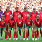 L'équipe nationale féminine du Maroc, les Lionnes de l'Atlas, en plein entraînement au Complexe Mohammed VI de Football à Maâmora, sous la direction de Jorge Vilda Rodriguez.