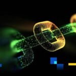 Illustration of interconnected machines and digital payment flows, symbolizing the new electricity for the digital age.