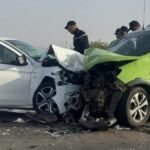 Vue d'une route marocaine avec des véhicules, symbolisant l'engagement du pays pour une sécurité routière renforcée et la nouvelle stratégie 2026-2030.