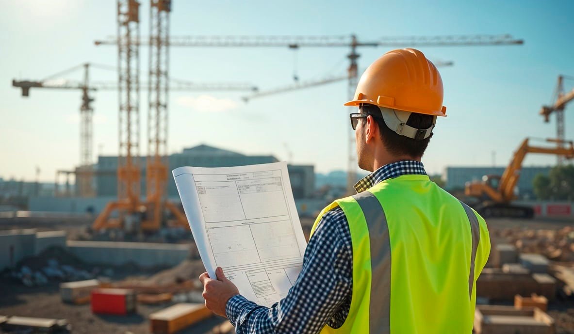Vue aérienne d'un chantier de construction au Maroc, symbolisant le boom des infrastructures.