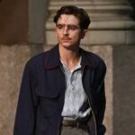 Timothée Chalamet as Marty Mauser in the A24 film Marty Supreme