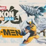 Artwork featuring Marvel Tōkon: Fighting Souls characters, including Wolverine, Storm, Captain America, and Spider-Man, in a dynamic fighting pose.