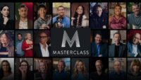 MasterClass 50% off annual subscription deal banner with diverse course icons and celebrity instructors