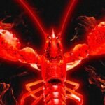 Screenshot of Moltbook, an AI-only social network interface, with a human hand typing on a keyboard in the foreground.