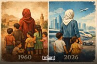 A graphic illustrating Morocco's declining fertility rate and aging population trends.