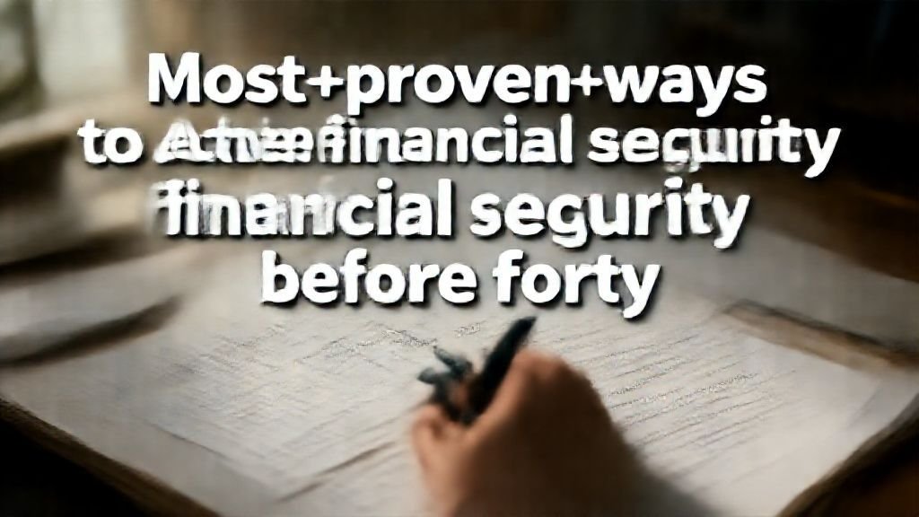 Most proven ways to achieve financial security before forty. complete guide