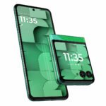 The Pitch Perfect Flip: Motorola's Razr Celebrates World Cup 2026 4 Motorola Razr FIFA World Cup 2026 Edition flip phone in green, featuring a unique curvilinear block pattern and vegan leather finish.
