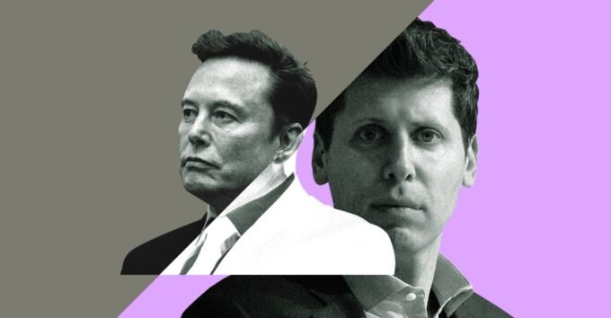 Illustrative image representing a legal dispute in the AI industry, featuring elements related to OpenAI and xAI.