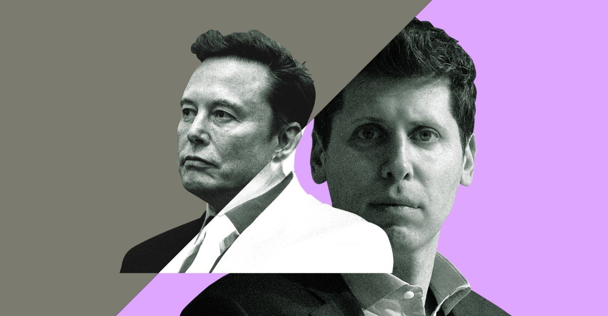 Illustrative image representing a legal dispute in the AI industry, featuring elements related to OpenAI and xAI.