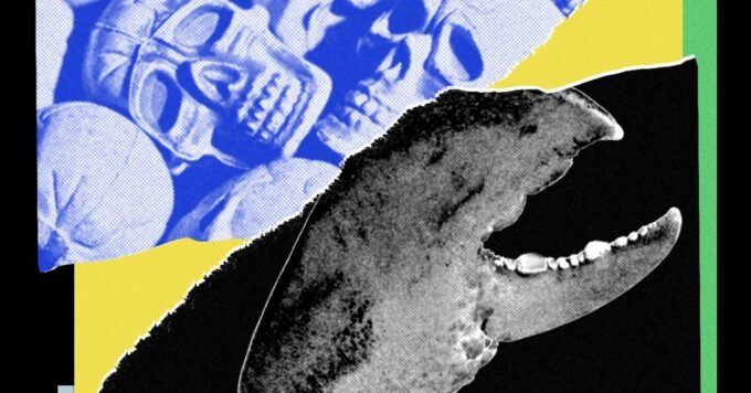 A futuristic AI agent interface with a claw-like logo, representing OpenClaw