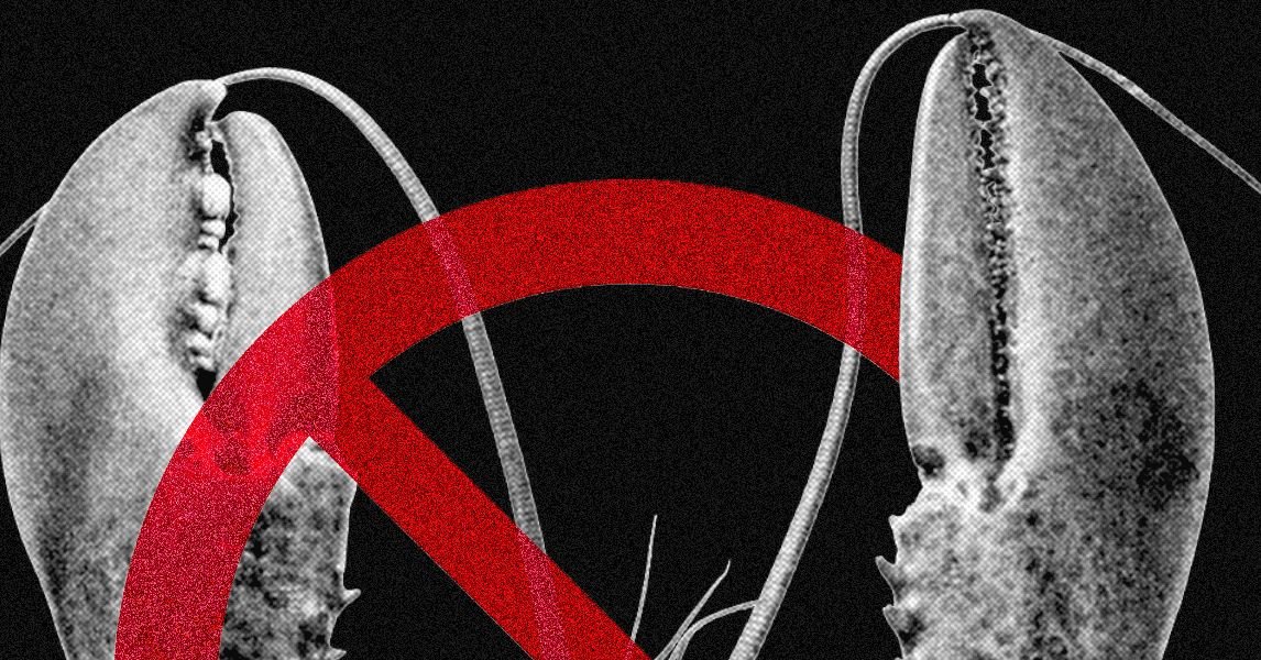 A stylized image representing a digital claw or robot hand interacting with a computer screen, with cybersecurity warning symbols overlaid.