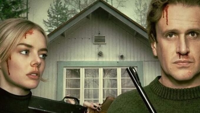 Toxic Love, Deadly Laughs: Jorma Taccone's 'Over Your Dead Body' Trailer Unveiled 7 Samara Weaving and Jason Segel in a tense scene from the 'Over Your Dead Body' trailer