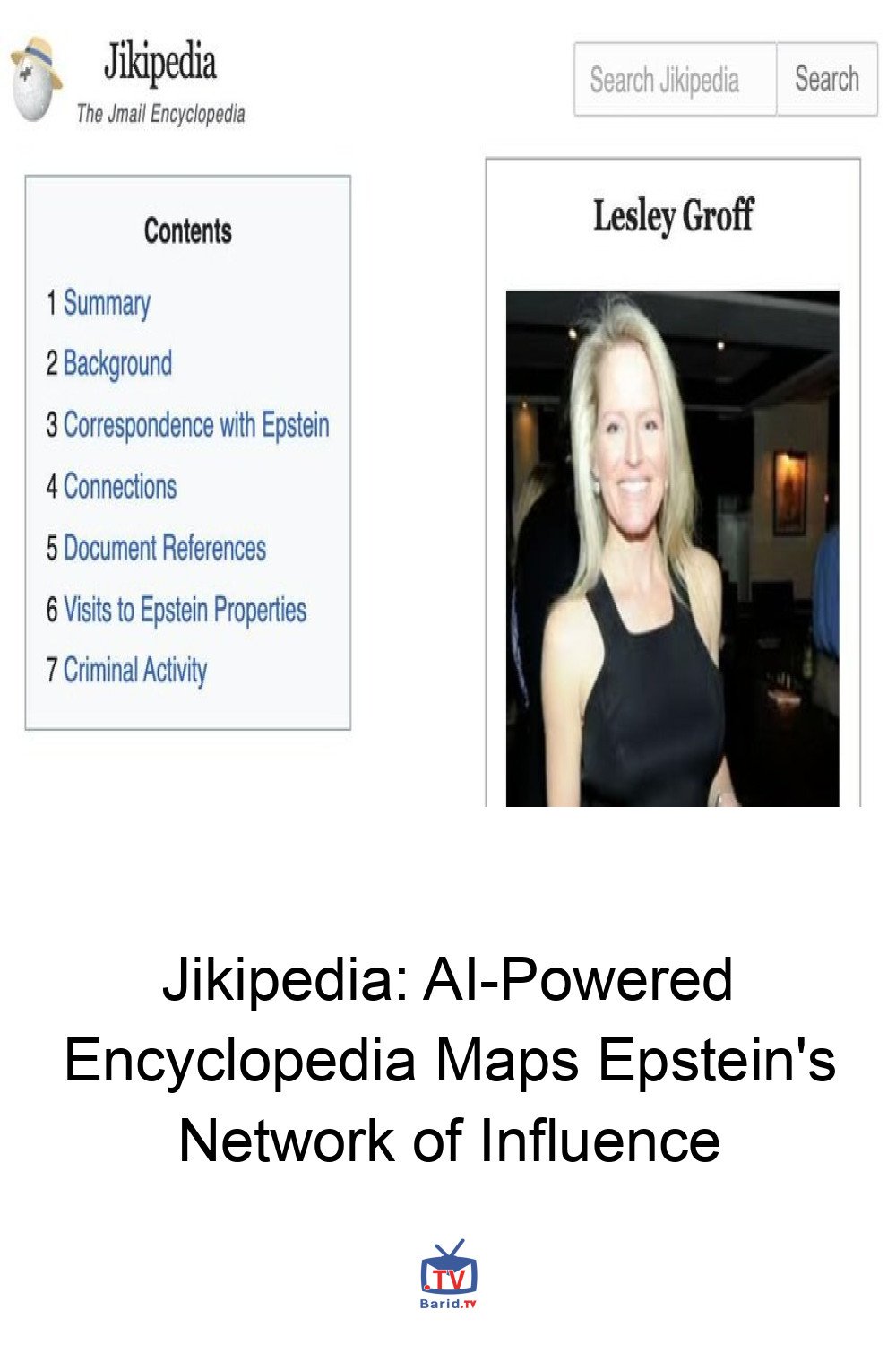 Jikipedia: AI-Powered Encyclopedia Maps Epstein's Network of Influence 4 Pinterest Hidden