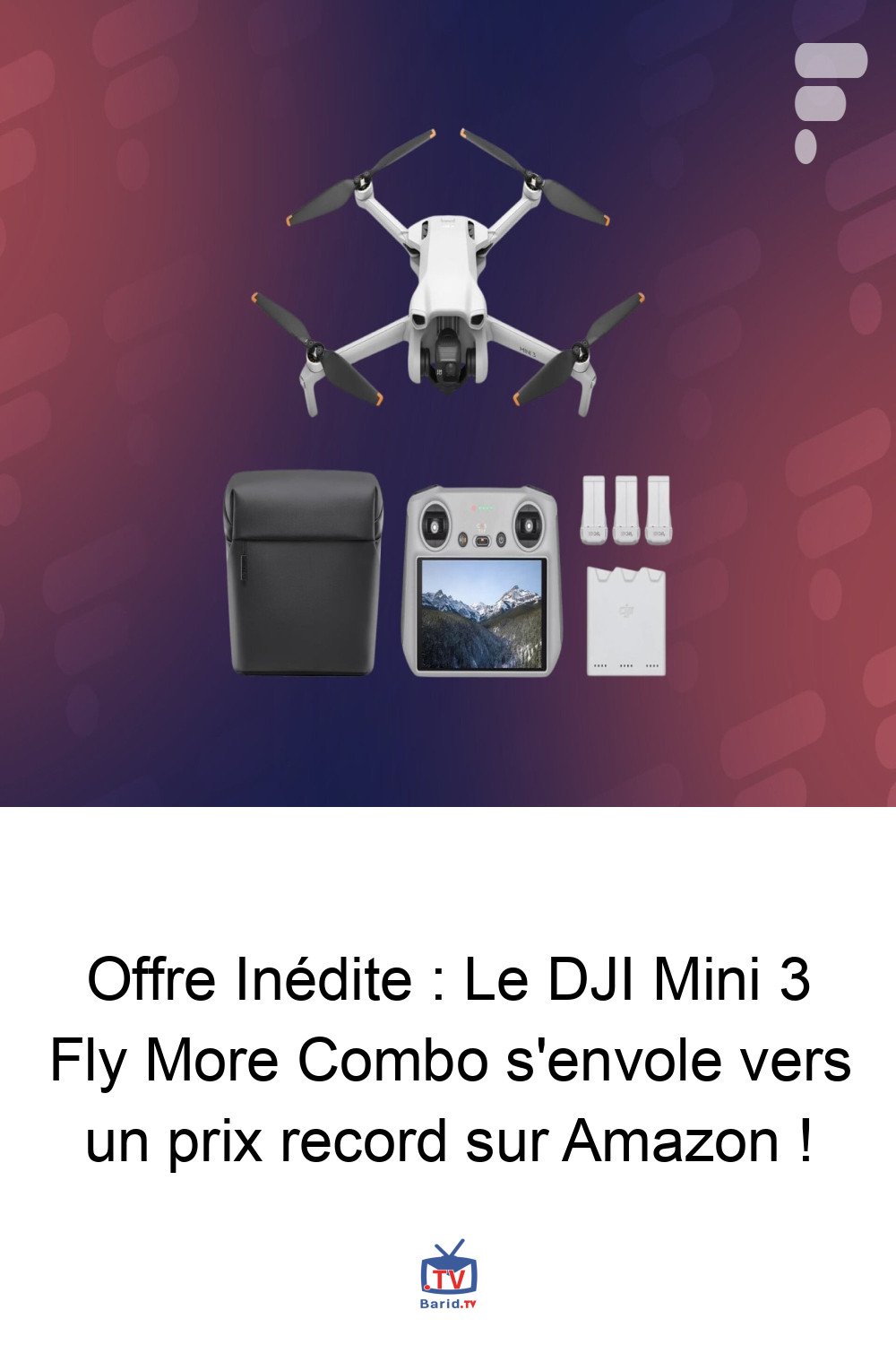 Offre Inédite : Le DJI Mini 3 Fly More Combo s'envole vers un prix record sur Amazon ! 4 Pinterest Hidden