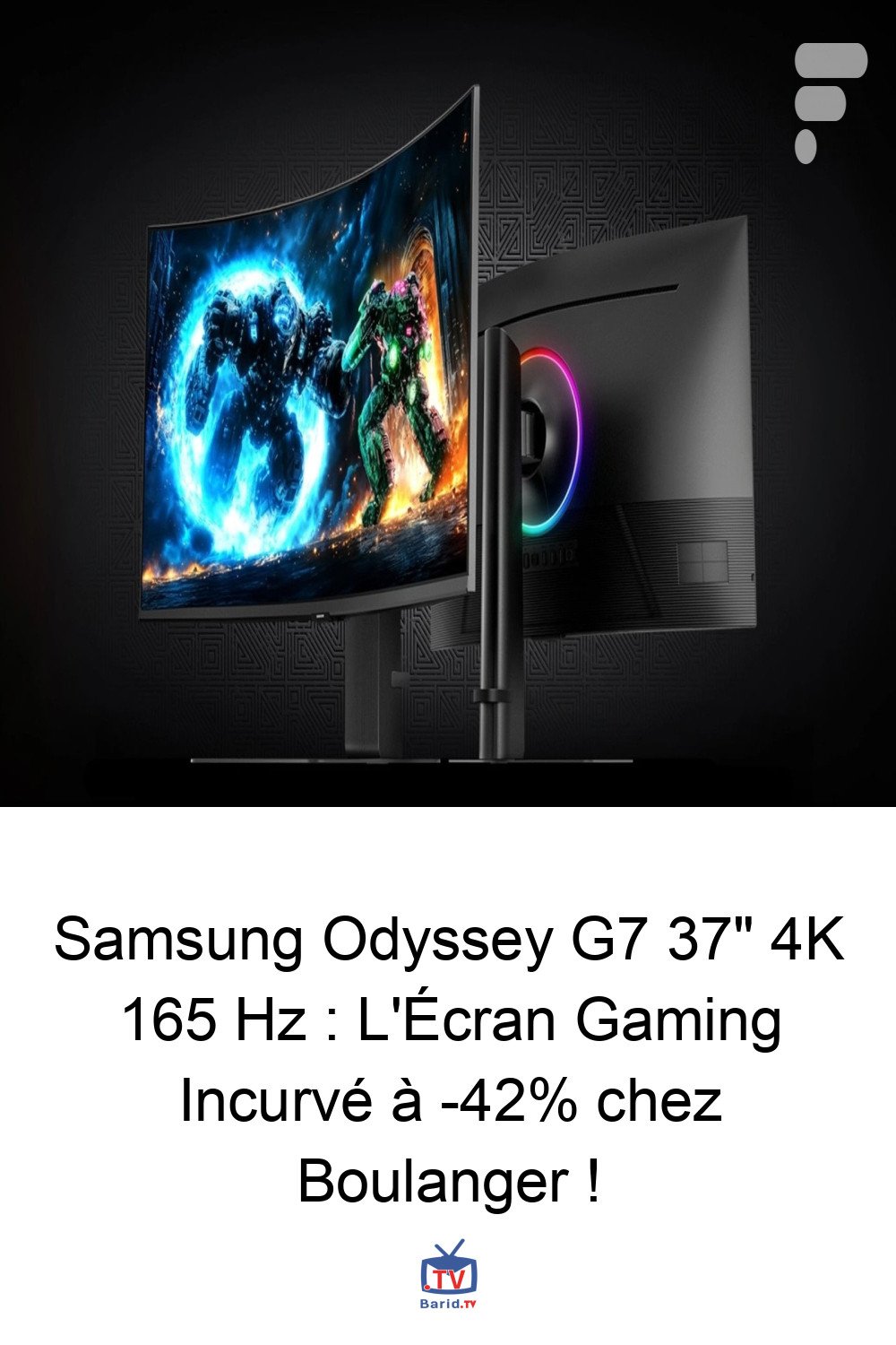 Samsung Odyssey G7 37" 4K 165 Hz : L'Écran Gaming Incurvé à -42% chez Boulanger ! 4 Pinterest Hidden