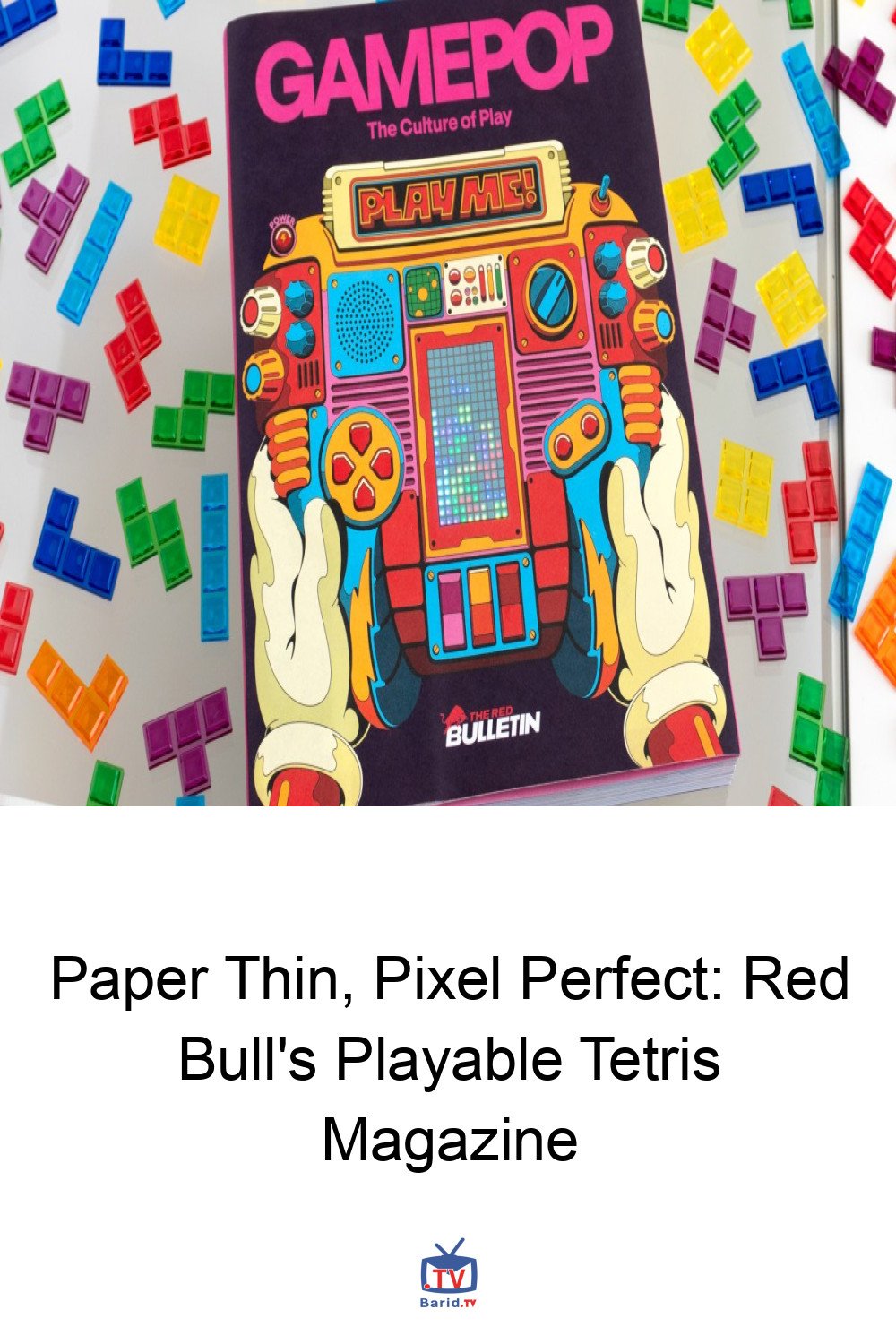 Paper Thin, Pixel Perfect: Red Bull's Playable Tetris Magazine 4 Pinterest Hidden