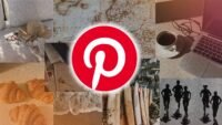 Une interface Pinterest moderne affichant des épingles visuelles inspirantes, symbolisant l'évolution de la plateforme vers l'action et le commerce.