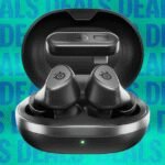 A pair of SteelSeries Arctis GameBuds earbuds and their charging case, with a USB-C dongle, suitable for portable gaming.