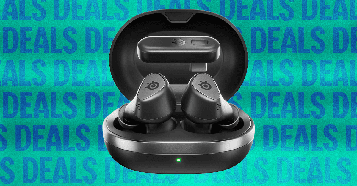 Elevate Your Portable Play: SteelSeries Arctis GameBuds Deliver Premium Audio, Now $40 Off 3 A pair of SteelSeries Arctis GameBuds earbuds and their charging case, with a USB-C dongle, suitable for portable gaming.