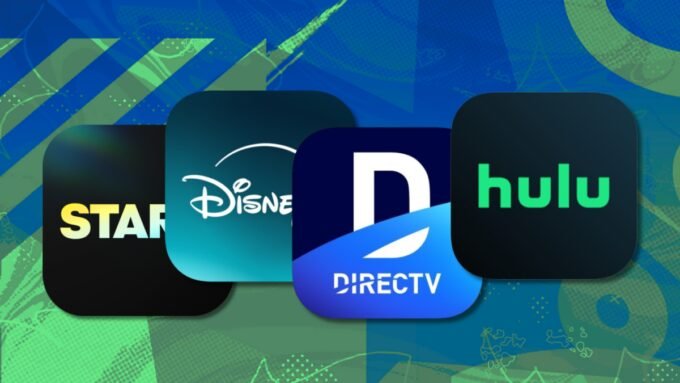 A vibrant collage showcasing logos of popular streaming services like Starz, Hulu, YouTube TV, and Disney+, set against a backdrop of Presidents' Day imagery, symbolizing entertainment savings.