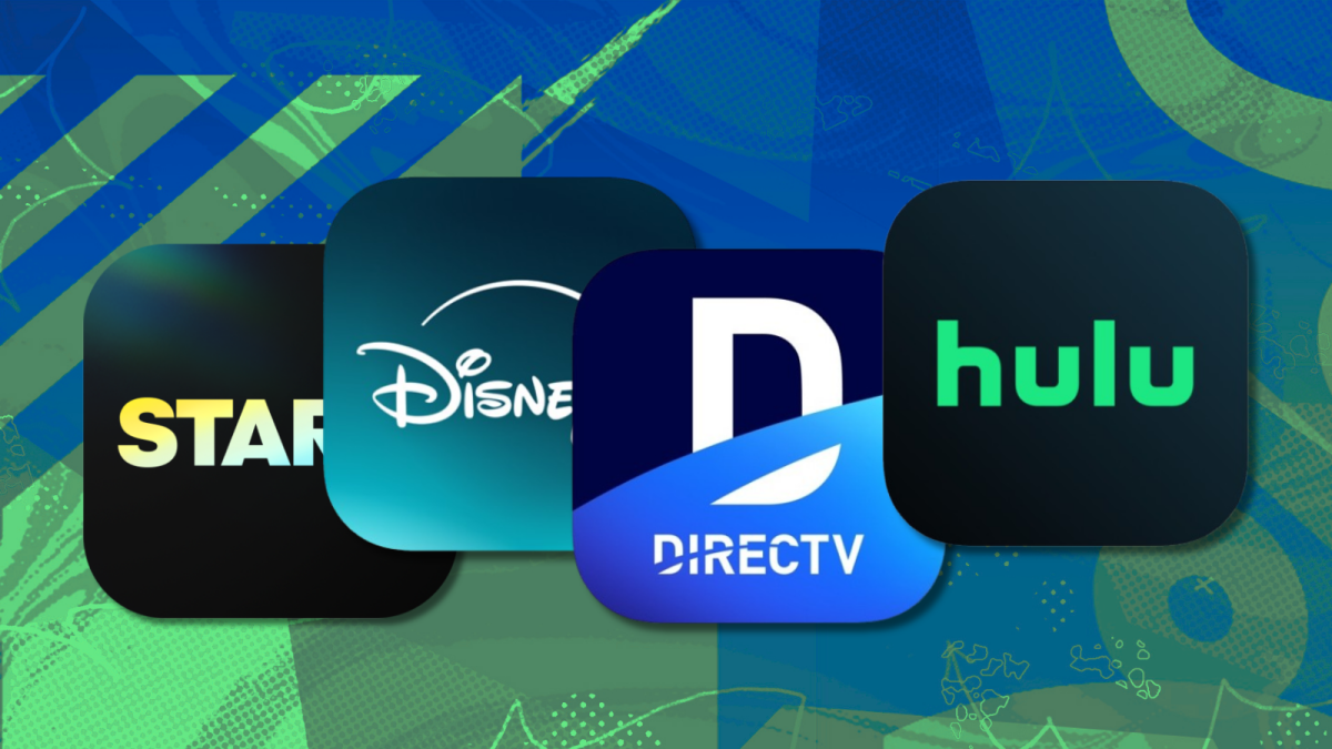 A vibrant collage showcasing logos of popular streaming services like Starz, Hulu, YouTube TV, and Disney+, set against a backdrop of Presidents' Day imagery, symbolizing entertainment savings.
