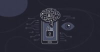 Illustration of Android phone screen with malware elements and AI brain icon, representing PromptSpy malware abusing Gemini AI.