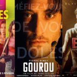 Une mosaïque d'images représentant les différentes recommandations culturelles : Pierre Niney dans Gourou, des femmes puissantes pour Les Lionnes, Elvis Presley en concert, et les personnages emblématiques de Grey's Anatomy, le tout dans une ambiance de détente et de divertissement du week-end.