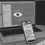 Illustration of a red kitten with glowing eyes, symbolizing a stealthy cyber threat, targeting a human rights activist's computer.