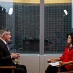 Professional looking at a laptop screen, surrounded by job application icons, symbolizing the complex modern job search and reverse recruiting.