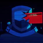 Illustration of a digital lock or shield being bypassed by malicious code, representing ransomware evading security tools.