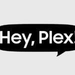 A Samsung Galaxy smartphone displaying an AI interface with the Perplexity logo and a 'Hey, Plex' prompt.
