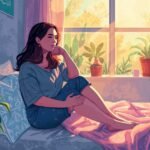 A woman looking reflective, perhaps with a subtle sense of burden or exhaustion, symbolizing the cost of constant self-sacrifice.