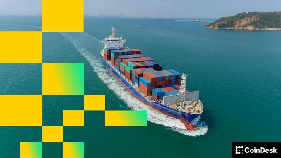 The Hormuz Paradox: Why Crypto's Oil Shock Panic Might Be Premature 3 An oil tanker navigating the narrow, strategic waters of the Strait of Hormuz, with land visible on either side.