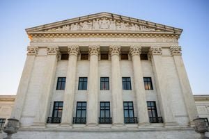 The US Supreme Court building in Washington, D.C., a symbol of American justice and constitutional authority.