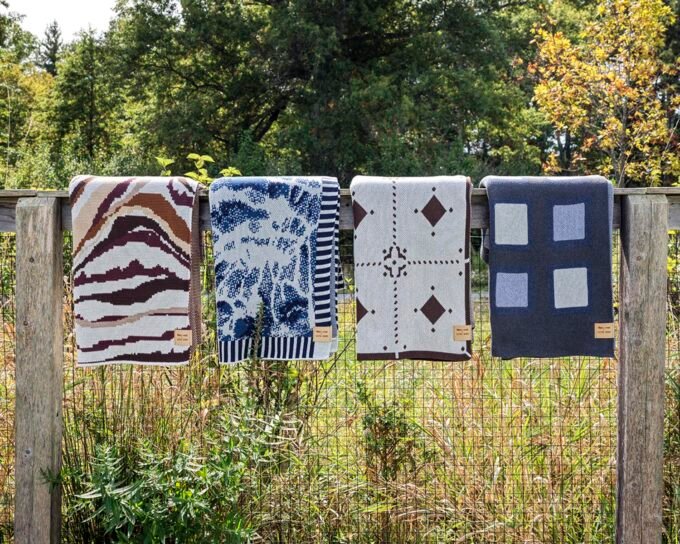 A collection of uniquely designed blankets by Electric Bowery and Bien Mal, inspired by four iconic cities.