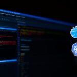 Illustration of a worm or malicious code infiltrating cloud servers and infrastructure, representing the TeamPCP cyberattack.