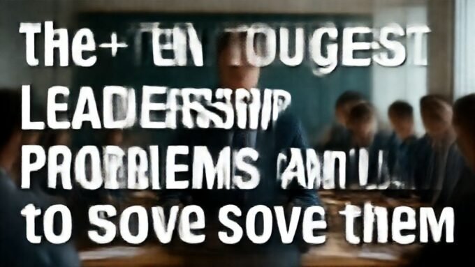 the ten toughest leadership problems and how to solve them pdf