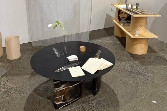 A vibrant, squash-orange kitchen display by IKEA Canada at Toronto Design Week 2026, showcasing bold colour and modern design.