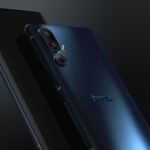 Comparison image showing the design similarities between the T1 Trump phone and the HTC U24 Pro smartphone.