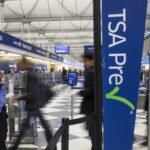 Passengers entering a TSA PreCheck lane at O'Hare International Airport in Chicago.