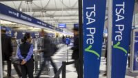Passengers entering a TSA PreCheck lane at O'Hare International Airport in Chicago.