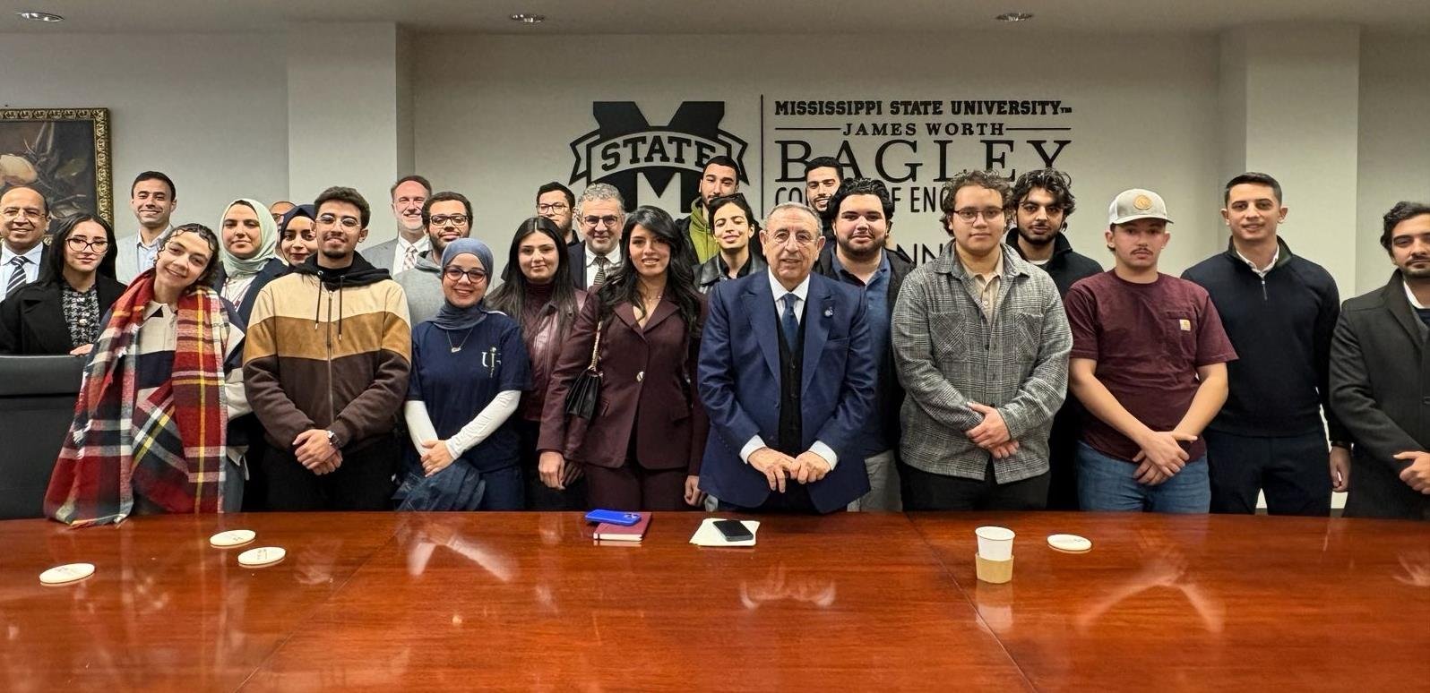 Ambassador Youssef Amrani, MSU President Mark E. Keenum, and UIR President Noureddine Mouaddib at the signing ceremony for the expanded academic partnership.