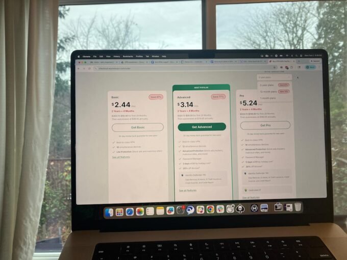 Screenshot showing ExpressVPN's two-year plan pricing on screen.
