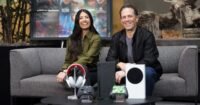 New and outgoing Xbox leadership figures including Phil Spencer, Sarah Bond, and Asha Sharma.