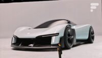 La Xiaomi Vision GT, une hypercar futuriste, exposée au MWC 2026, avec ses lignes aérodynamiques et son éclairage signature.
