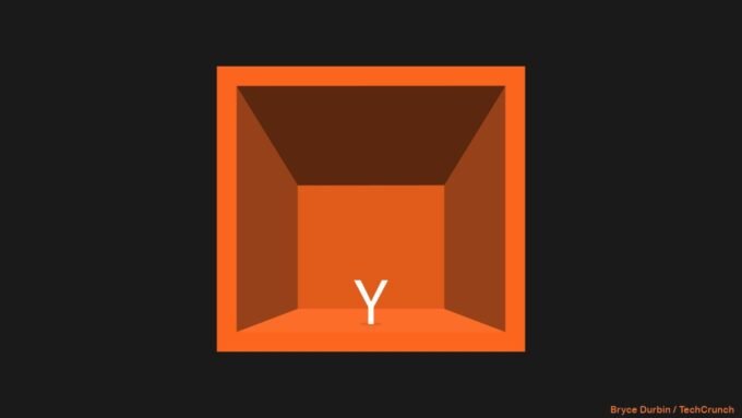 Y Combinator logo with digital currency symbols, representing stablecoin investment for startups.