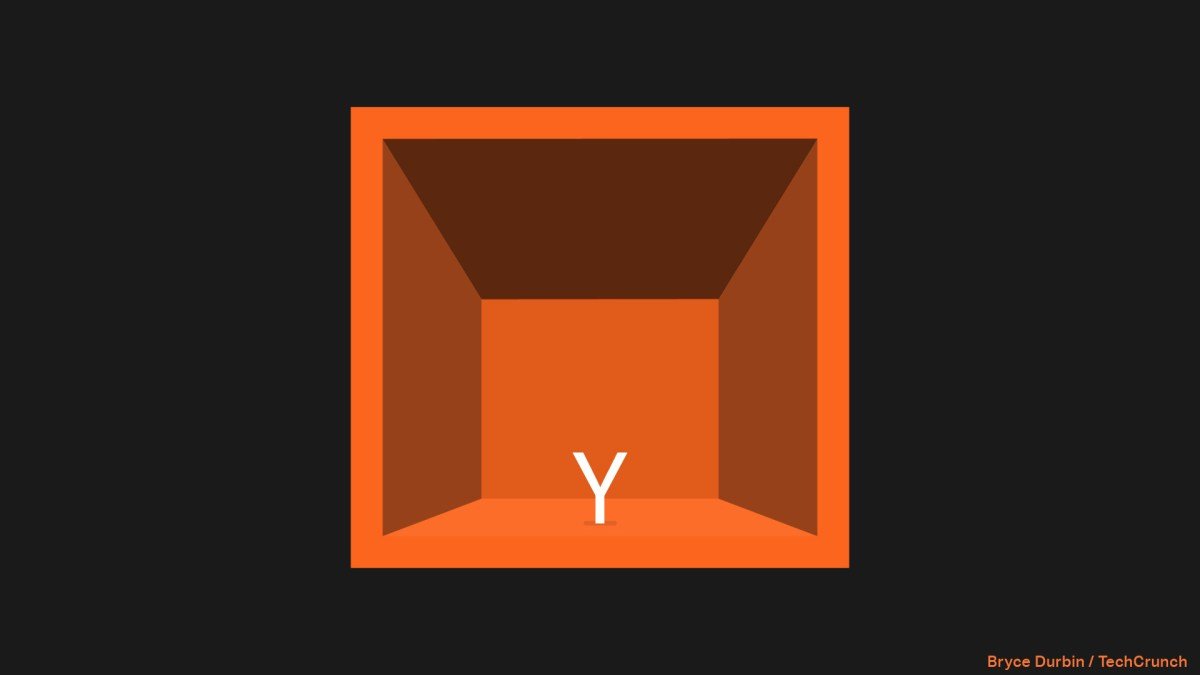 Y Combinator logo with digital currency symbols, representing stablecoin investment for startups.